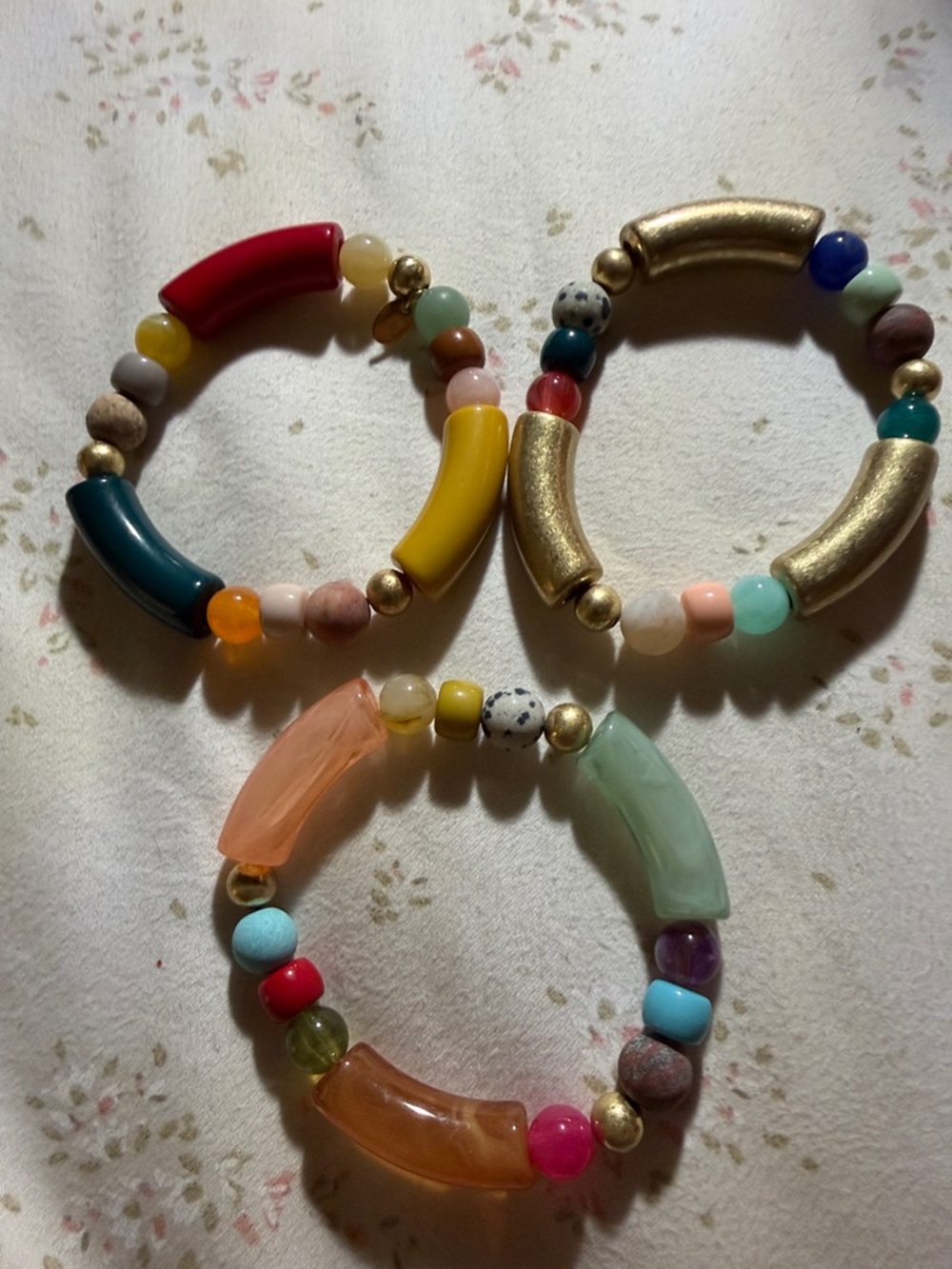 Plunder Multicolor Chunky Beaded Bracelet Set - Picture 2 of 5